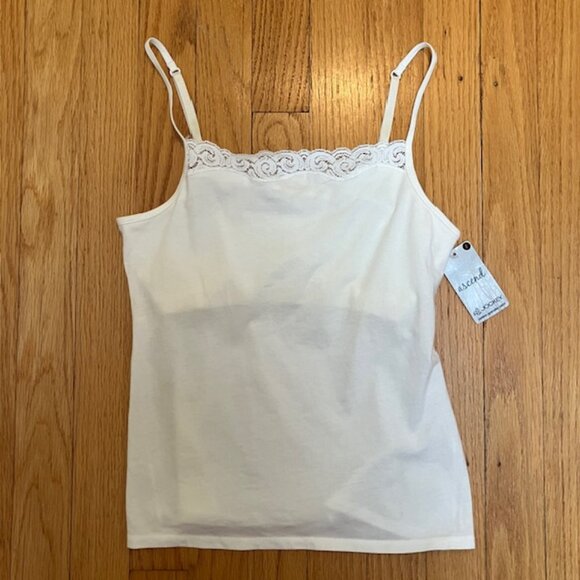 NWT Ascend by Jockey white camisole with lace size S - Picture 4 of 7